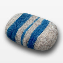 Load image into Gallery viewer, Bay Rum Striped Felted Soap Gray