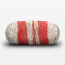 Load image into Gallery viewer, Cinnamon Oat Striped Felted Soap Gray Side View
