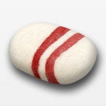 Load image into Gallery viewer, Cinnamon Oat Striped Felted Soap White
