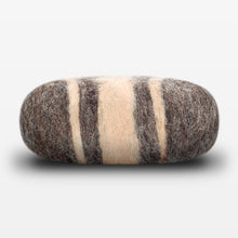 Load image into Gallery viewer, Citrus Blossom Striped Felted Soap Brown Side View
