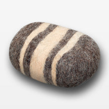 Load image into Gallery viewer, Citrus Blossom Striped Felted Soap Brown