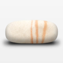 Load image into Gallery viewer, Citrus Blossom Striped Felted Soap White Side View
