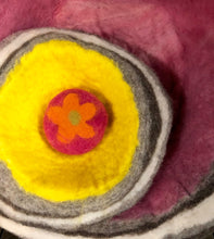 Load image into Gallery viewer, Flowered Felted Soaps nested in wool geode bowls