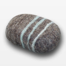 Load image into Gallery viewer, Lavender Sage Striped Felted Soap Brown