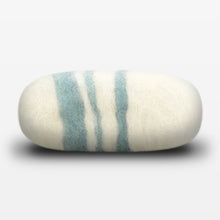Load image into Gallery viewer, Lavender Sage Striped Felted Soap White Side View
