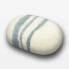 Load image into Gallery viewer, Lavender Sage Striped Felted Soap White