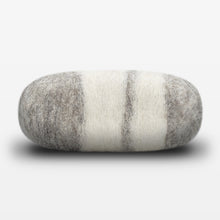 Load image into Gallery viewer, Lavender Striped Felted Soap Gray Side View
