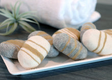 Load image into Gallery viewer, Lemon Ginger Striped Felted Soap