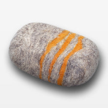 Load image into Gallery viewer, Lemon Zest Striped Felted Soap Gray
