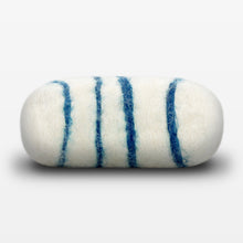 Load image into Gallery viewer, Bay Rum Striped Felted Soap White Side View
