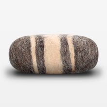 Load image into Gallery viewer, Citrus Blossom Striped Felted Soap Brown Side View
