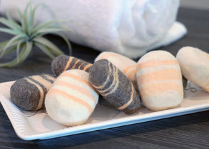Citrus Blossom Striped Felted Soap
