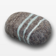 Load image into Gallery viewer, Lavender Sage Striped Felted Soap Brown
