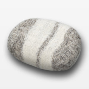 Lavender Striped Felted Soap Gray