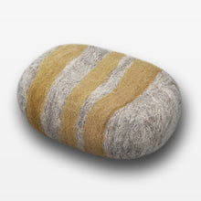 Load image into Gallery viewer, Lemon Ginger Striped Felted Soap Gray
