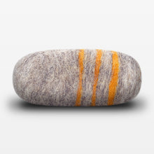 Load image into Gallery viewer, Lemon Zest Striped Felted Soap Gray Side View
